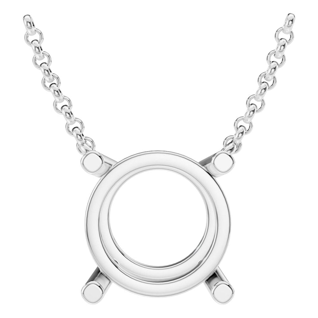 NE-1052 White Gold Necklace UNSET - Main View