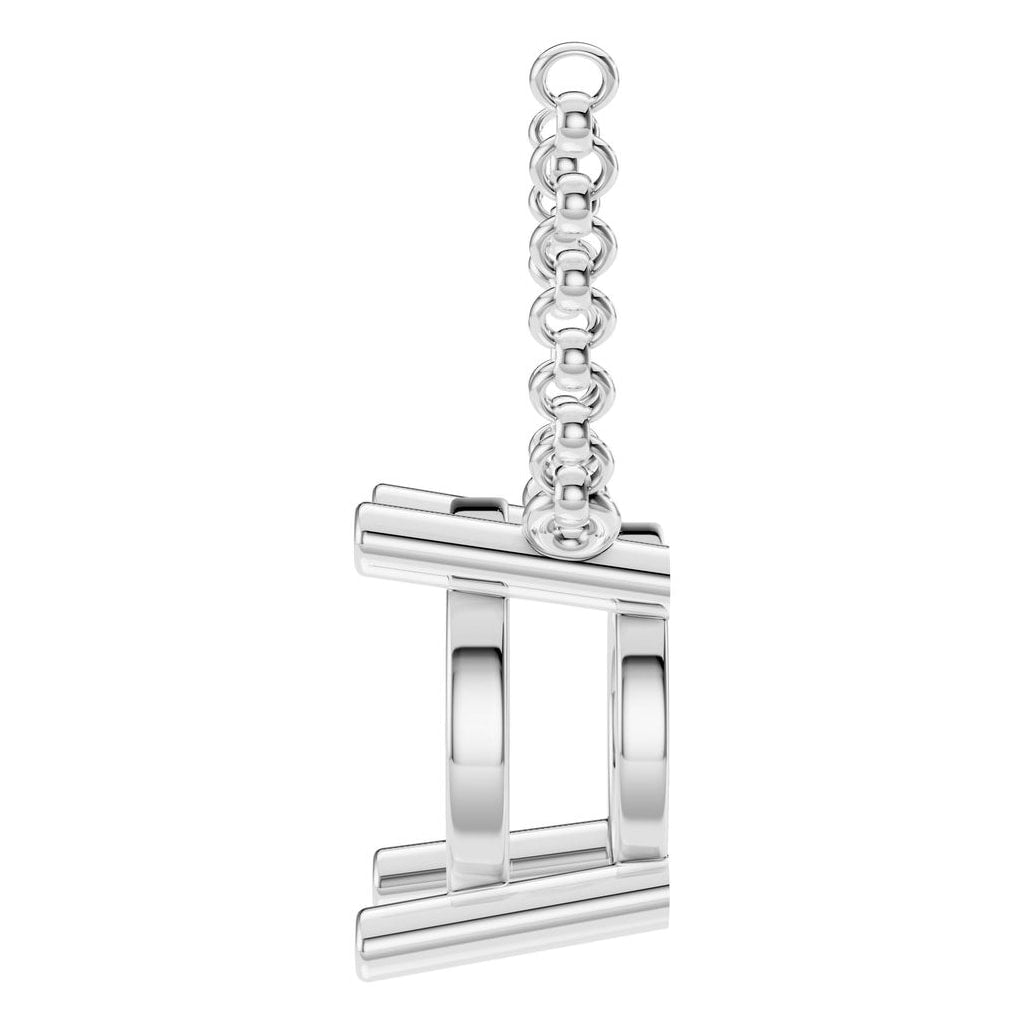 NE-1052 White Gold Necklace UNSET - Side View