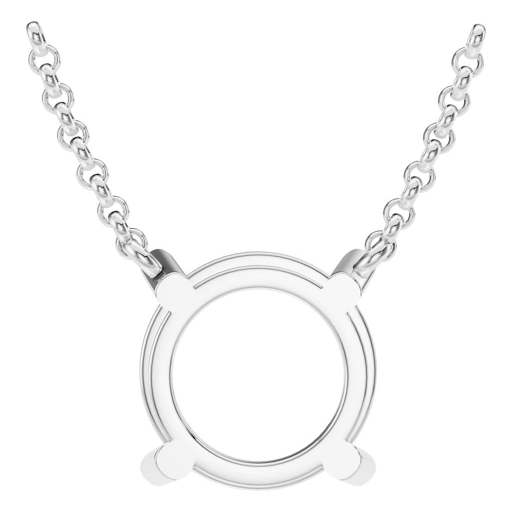 NE-1052 White Gold Necklace UNSET - BACK