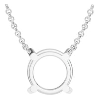 NE-1052 White Gold Necklace UNSET - BACK