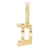 NE-1052 Yellow Gold Necklace UNSET - Side View