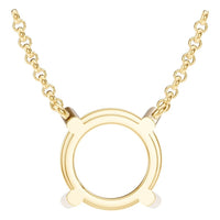 NE-1052 Yellow Gold Necklace UNSET - BACK