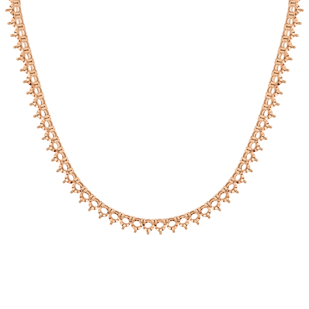 NE-5556 Rose Gold Necklace UNSET - Main View
