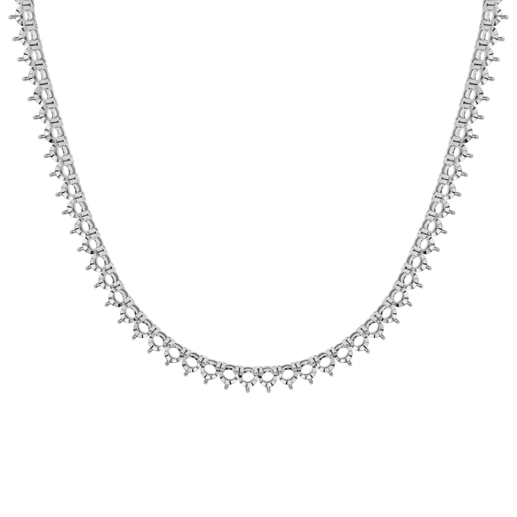 NE-5556 White Gold Necklace UNSET - Main View
