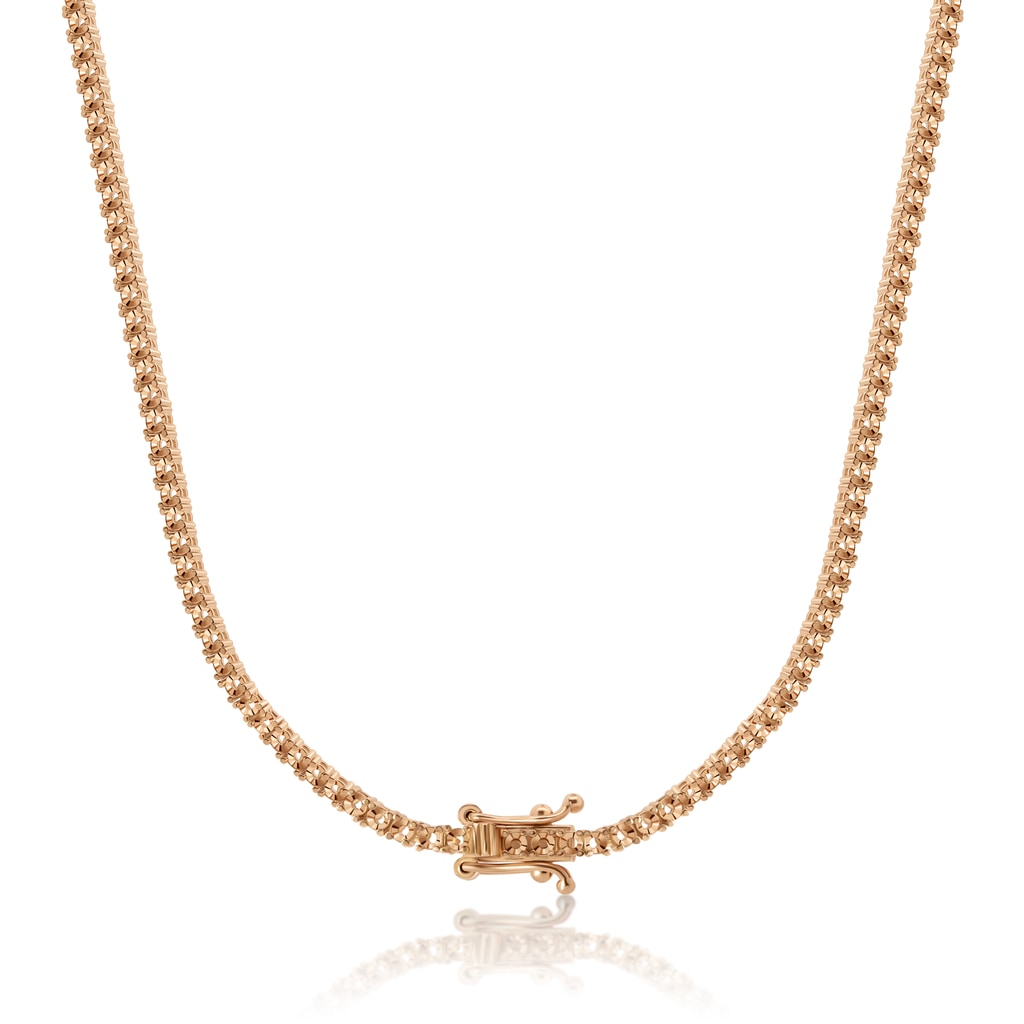 NE-9515 Rose Gold Necklace UNSET - BACK