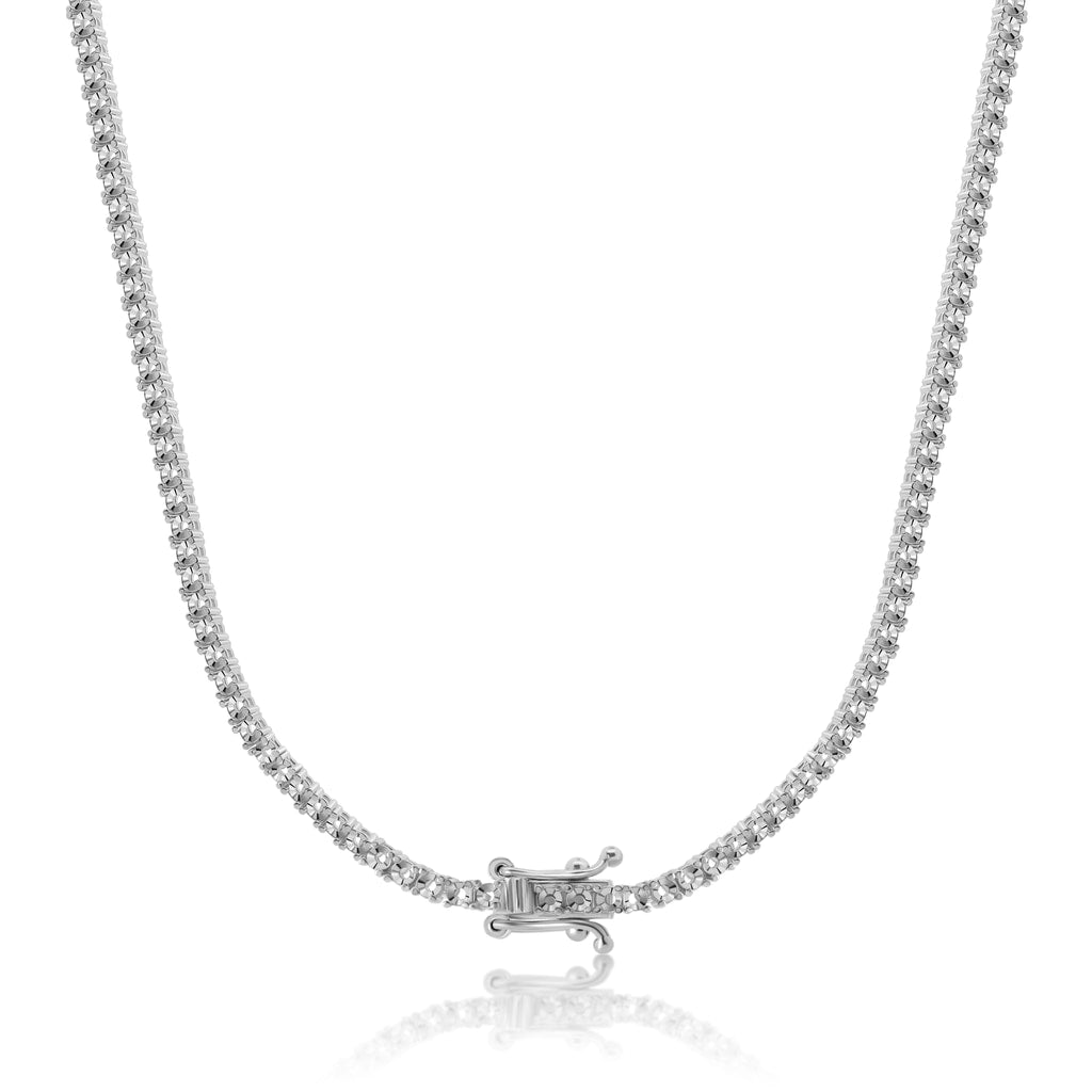 NE-9515 White Gold Necklace UNSET - BACK