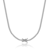 NE-9515 White Gold Necklace UNSET - BACK