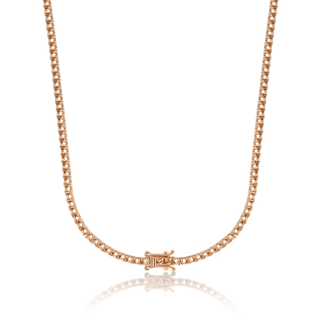 NE-9515 Rose Gold Necklace UNSET - BACK