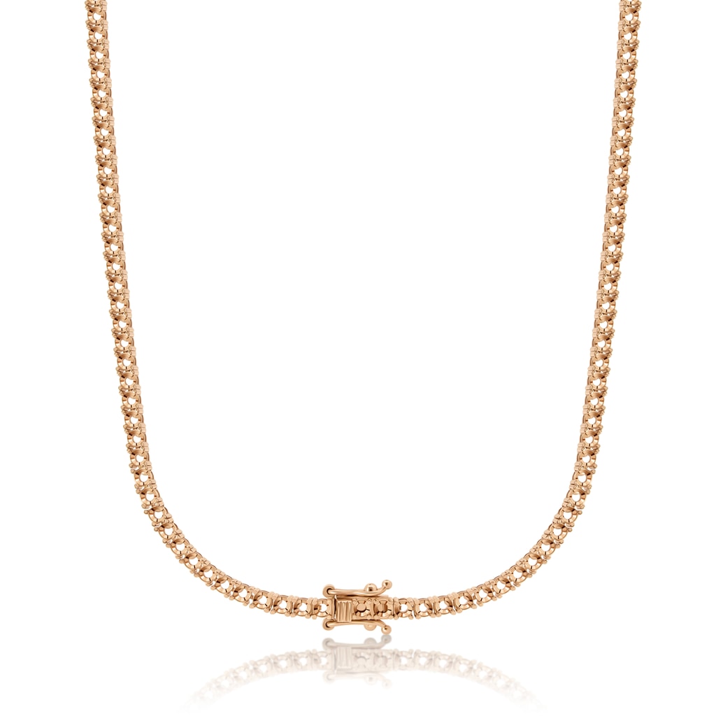 NE-9515 Rose Gold Necklace UNSET - BACK
