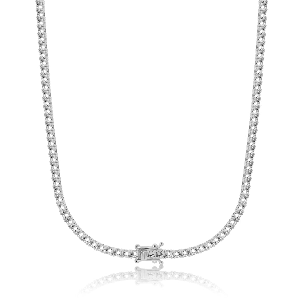 NE-9515 White Gold Necklace UNSET - BACK