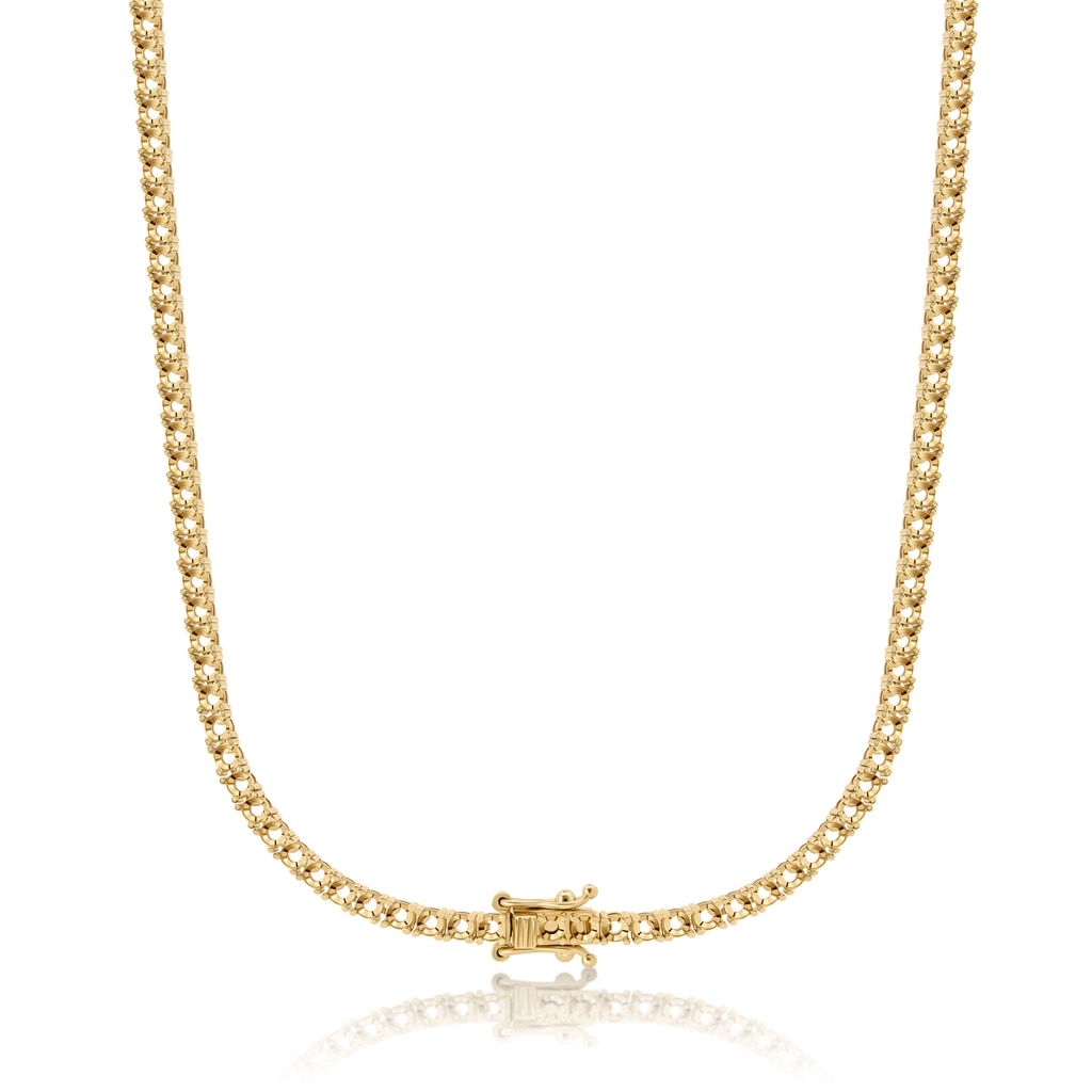 NE-9515 Yellow Gold Necklace UNSET - BACK