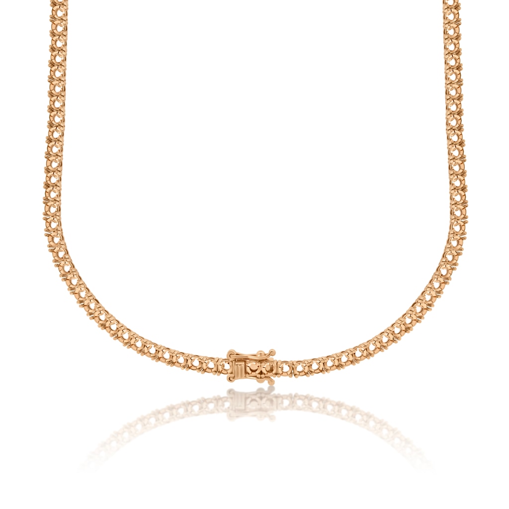 NE-9515 Rose Gold Necklace UNSET - BACK