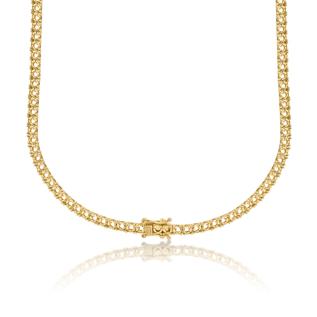 NE-9515 Yellow Gold Necklace UNSET - BACK