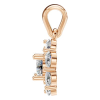 PE-0223 Rose Gold Pendant SET - Side View