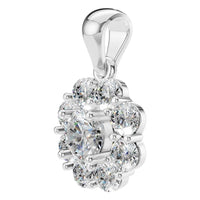 PE-0223 White Gold Pendant SET - ANGLE