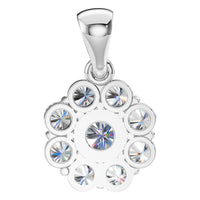 PE-0223 White Gold Pendant SET - BACK