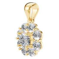 PE-0223 Yellow Gold Pendant SET - ANGLE