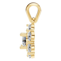 PE-0223 Yellow Gold Pendant SET - Side View
