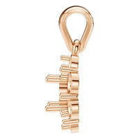 PE-0223 Rose Gold Pendant UNSET - Side View