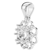 PE-0223 White Gold Pendant UNSET - ANGLE