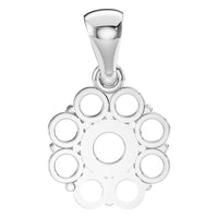 PE-0223 White Gold Pendant UNSET - BACK