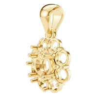 PE-0223 Yellow Gold Pendant UNSET - ANGLE
