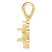 PE-0223 Yellow Gold Pendant UNSET - Side View