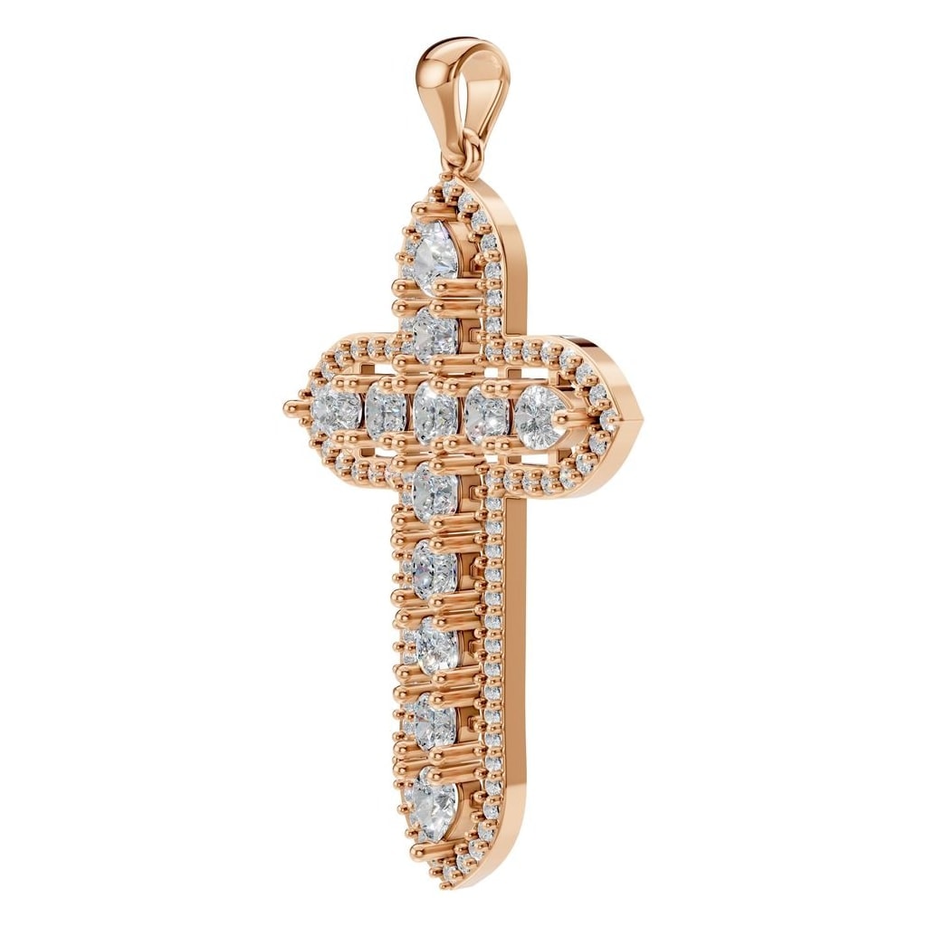 PE-0644 Rose Gold Pendant SET - ANGLE