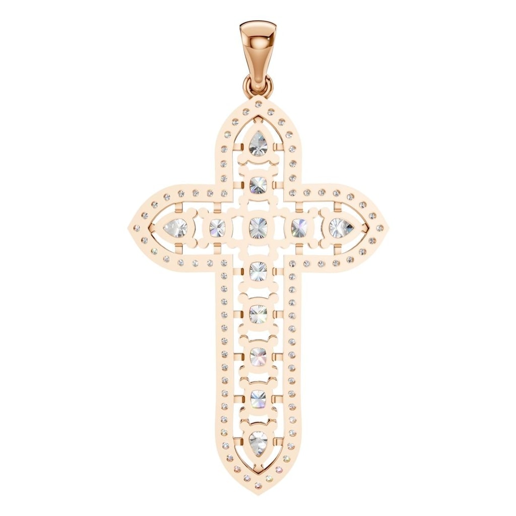 PE-0644 Rose Gold Pendant SET - BACK