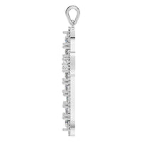 PE-0644 White Gold Pendant SET - Side View