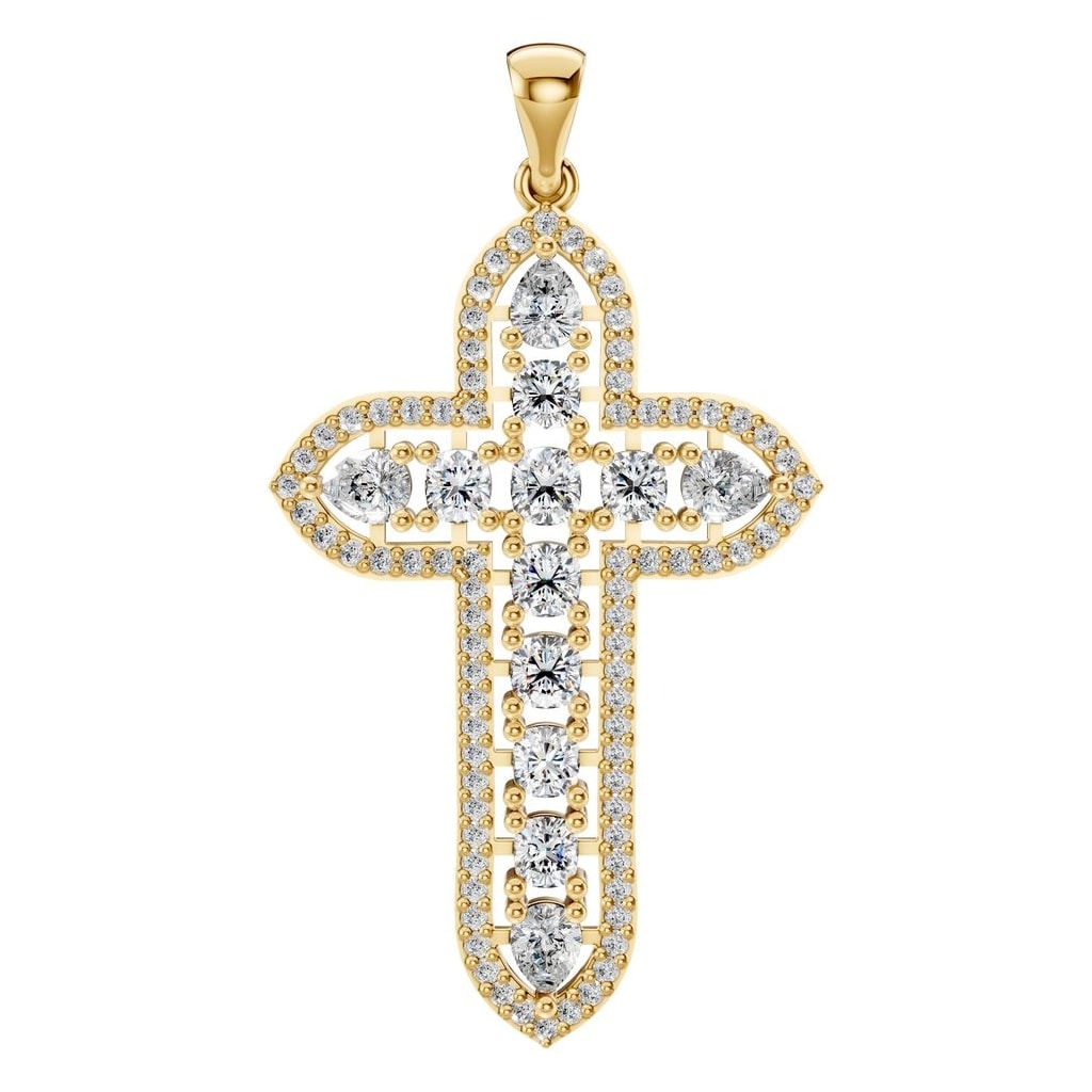 PE-0644 Yellow Gold Pendant SET - Main View