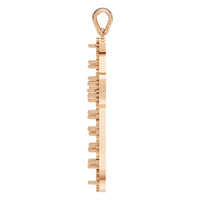 PE-0644 Rose Gold Pendant UNSET - Side View