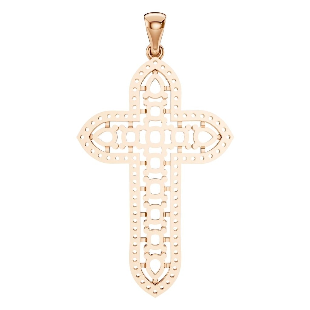 PE-0644 Rose Gold Pendant UNSET - BACK