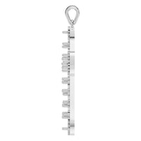 PE-0644 White Gold Pendant UNSET - Side View