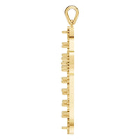 PE-0644 Yellow Gold Pendant UNSET - Side View