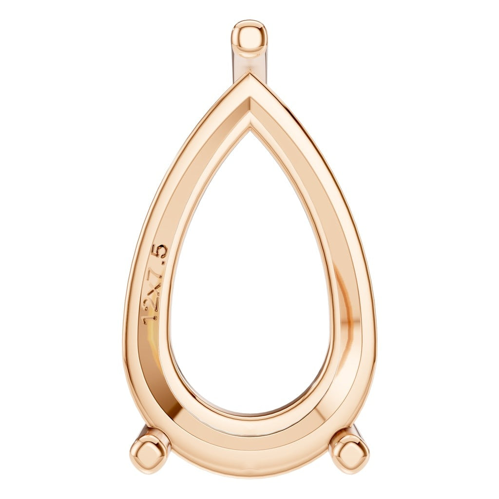 PE-0662 Rose Gold Pendant UNSET - Main View