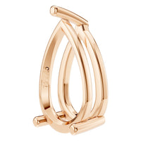 PE-0662 Rose Gold Pendant UNSET - Angle View