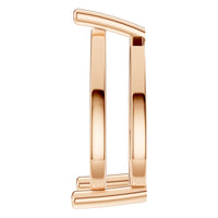 PE-0662 Rose Gold Pendant UNSET - Side View