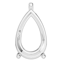 PE-0662 White Gold Pendant UNSET - Main View