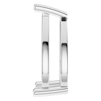 PE-0662 White Gold Pendant UNSET - Side View