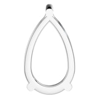 PE-0662 White Gold Pendant UNSET - Back View
