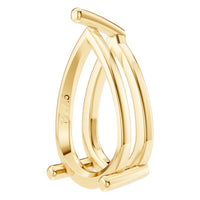 PE-0662 Yellow Gold Pendant UNSET - Angle View