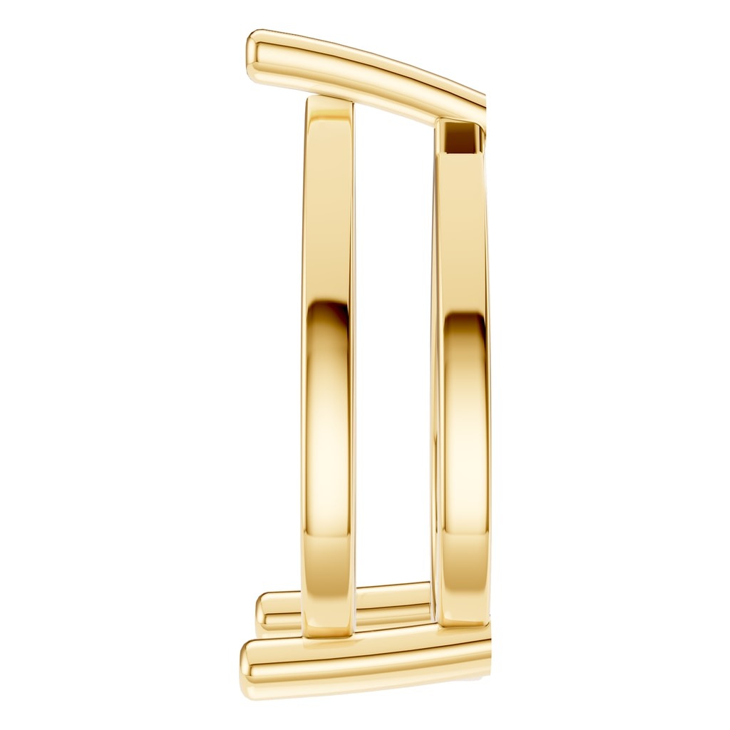 PE-0662 Yellow Gold Pendant UNSET - Side View