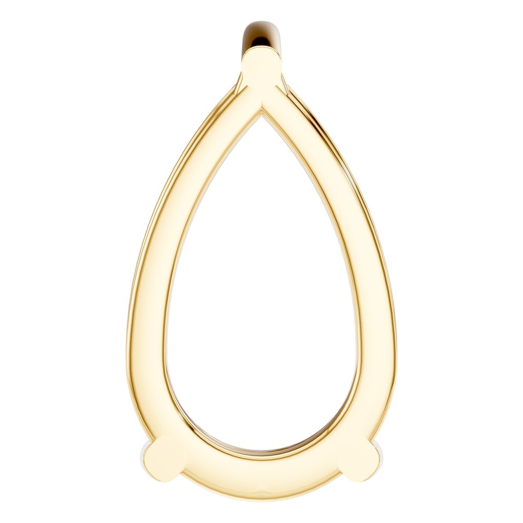 PE-0662 Yellow Gold Pendant UNSET - Back View