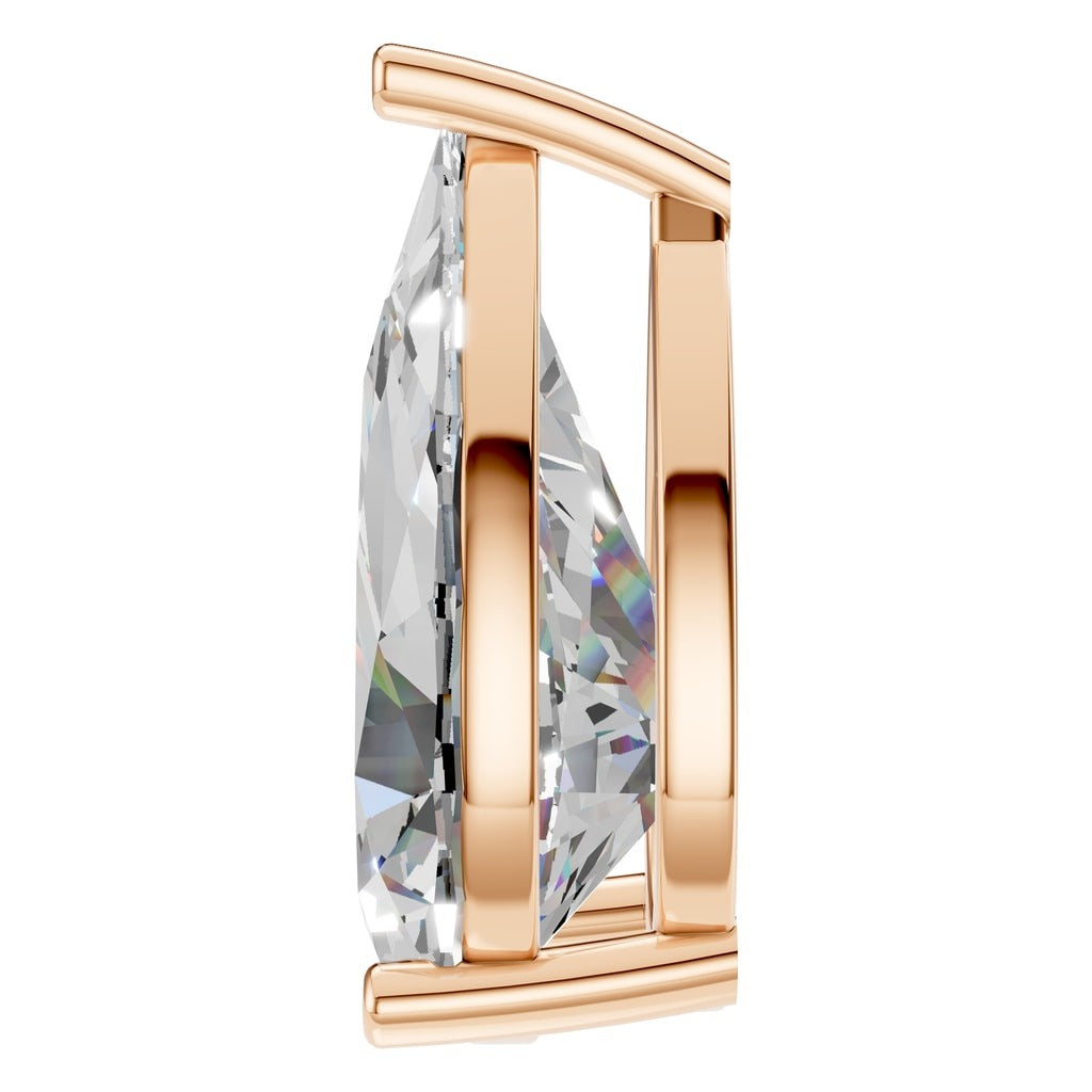 PE-0662 Rose Gold Pendant SET - Side View