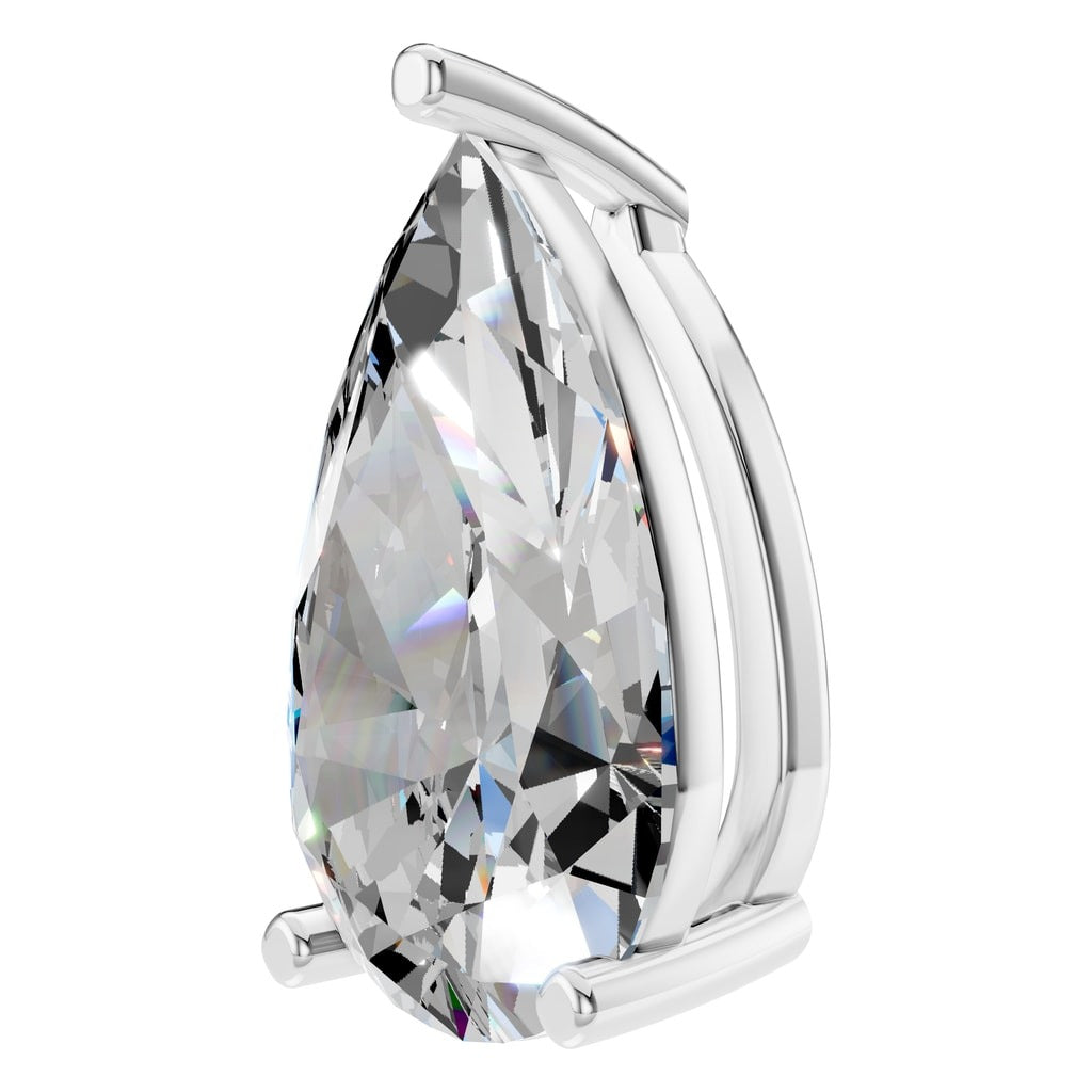 PE-0662 White Gold Pendant SET - Angle View
