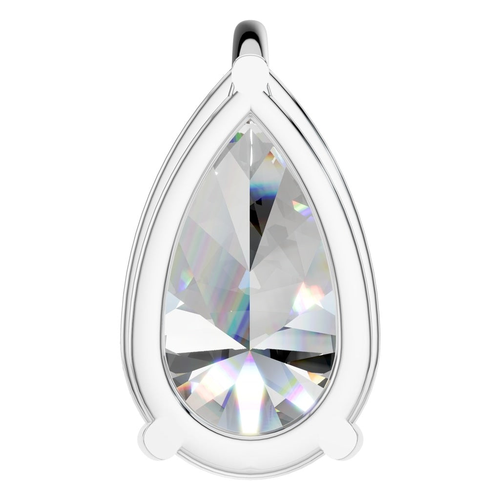 PE-0662 White Gold Pendant SET - Back View
