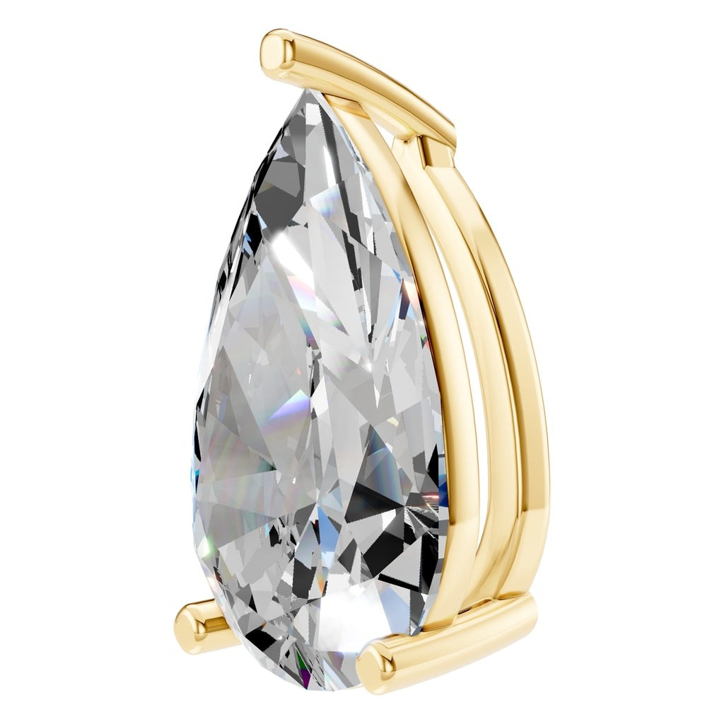 PE-0662 Yellow Gold Pendant SET - Angle View
