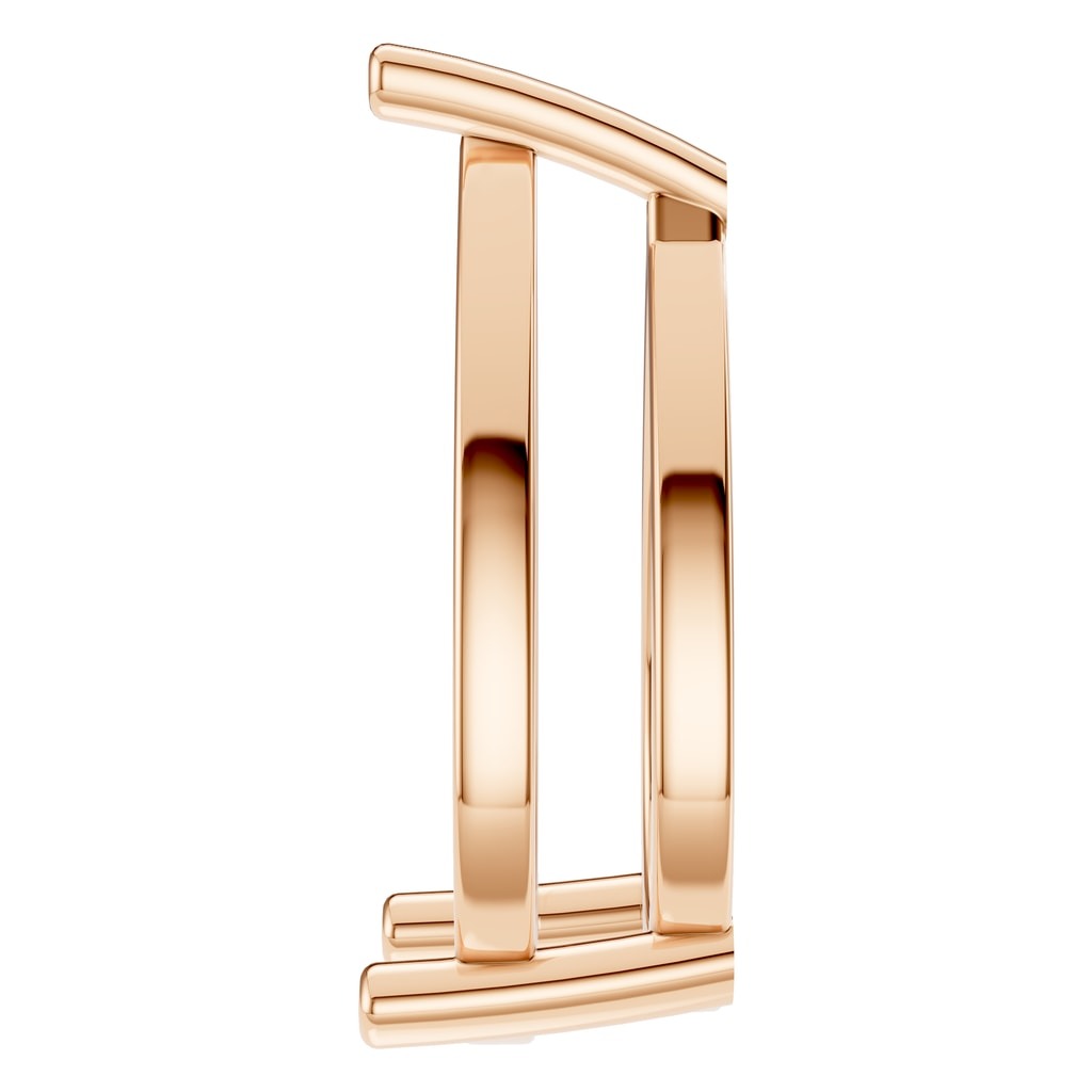 PE-0662 Rose Gold Pendant UNSET - Side View