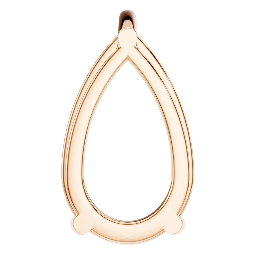 PE-0662 Rose Gold Pendant UNSET - Back View